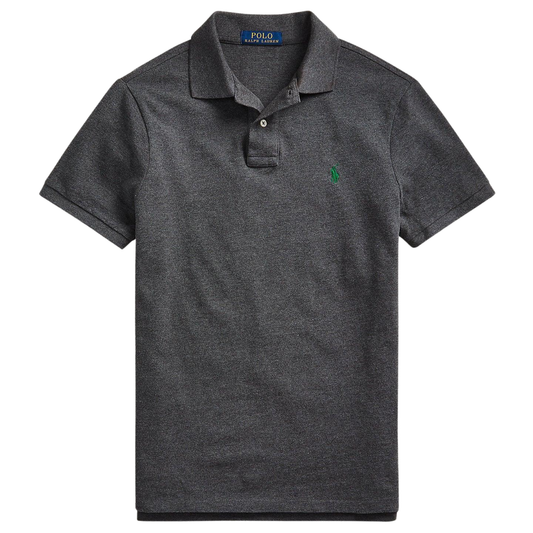 Polo de piqué gris oscuro