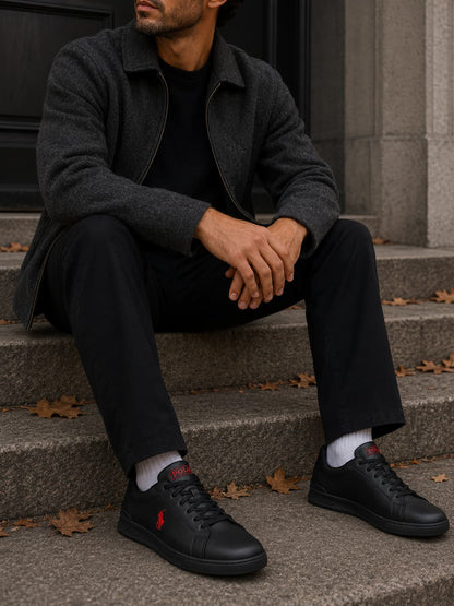 Zapatillas de gamuza negras