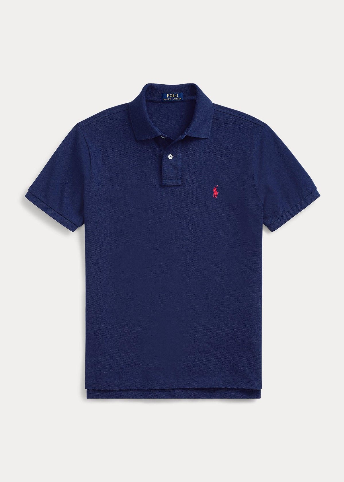 Polo de piqué azul