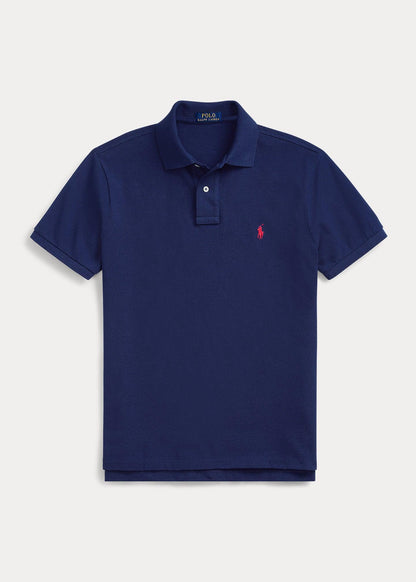 Polo de piqué azul