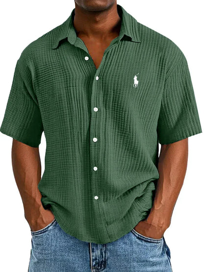Camisa Oxford manga corta