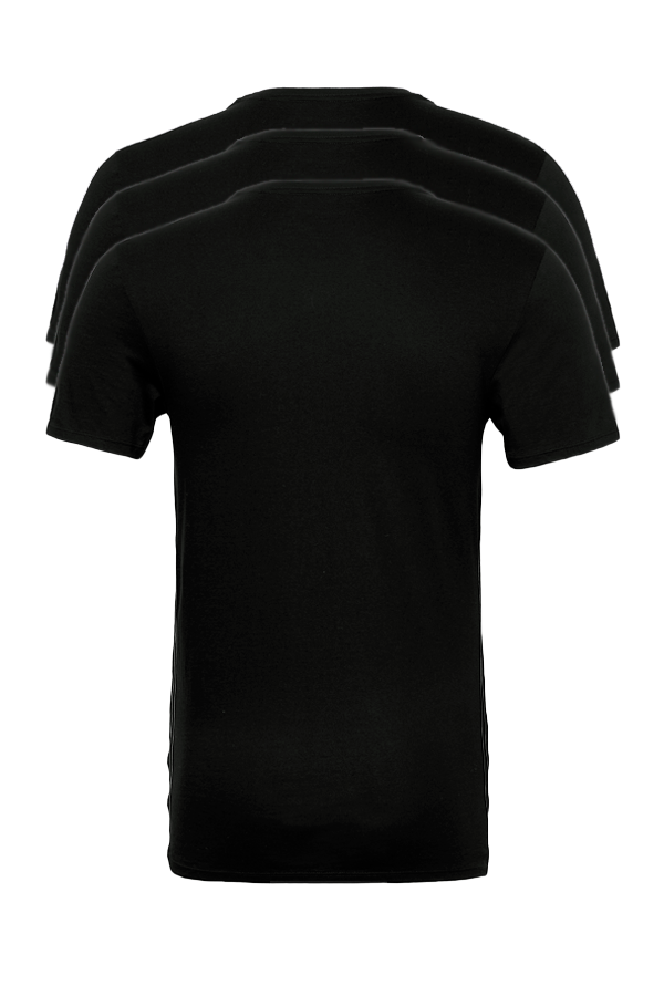 Poleras cuello en V pack de 3 negras