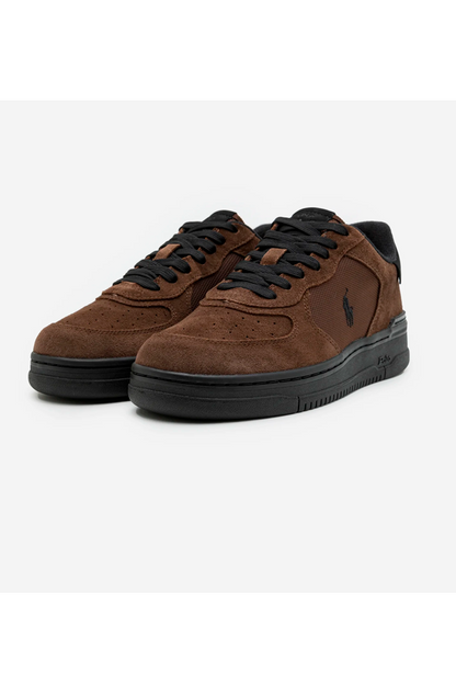 Zapatillas de gamuza café