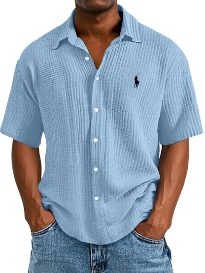 Camisa Oxford manga corta