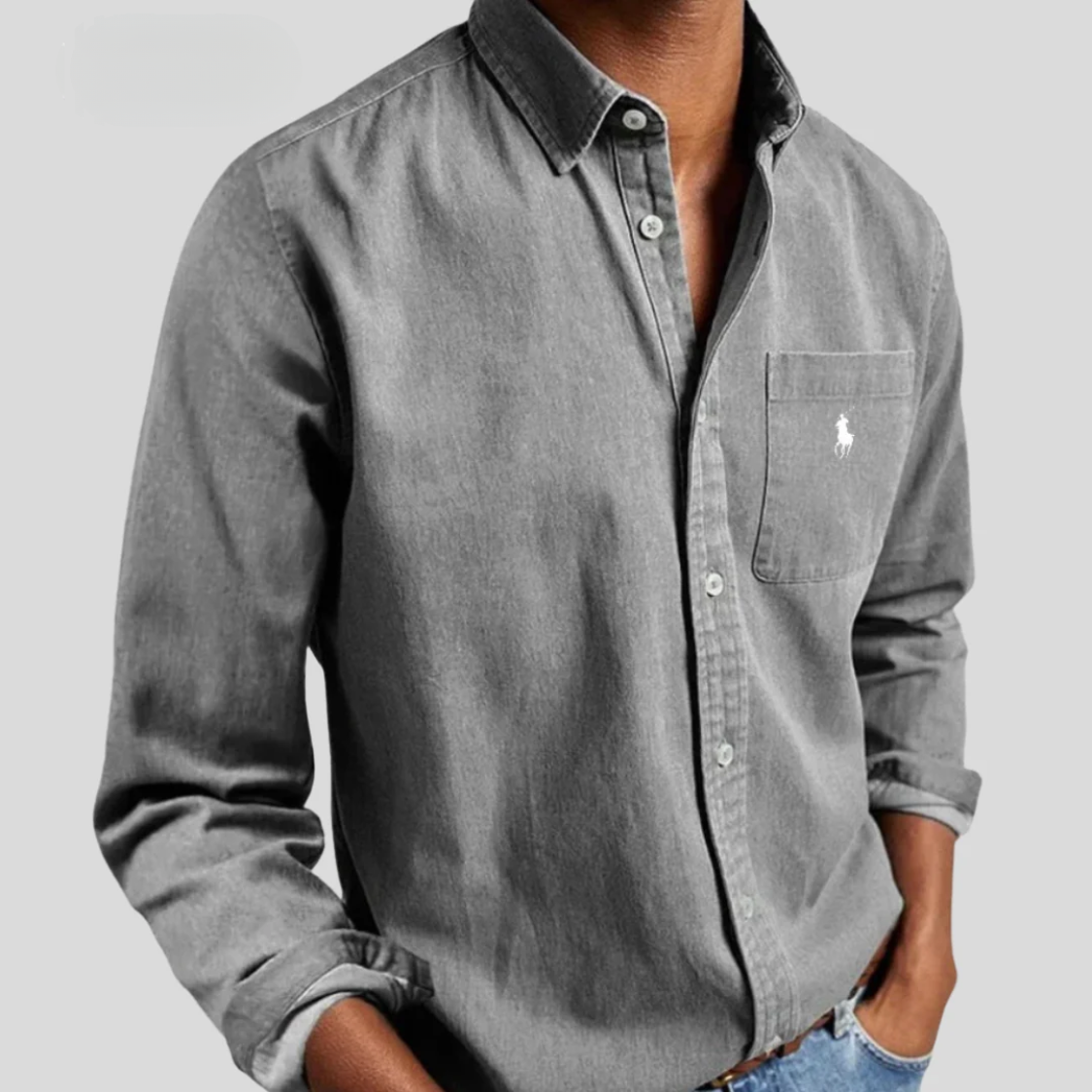 Camisa Oxford manga larga