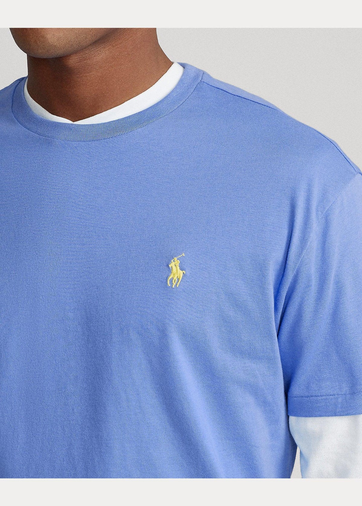 Polera de algodón azul cielo