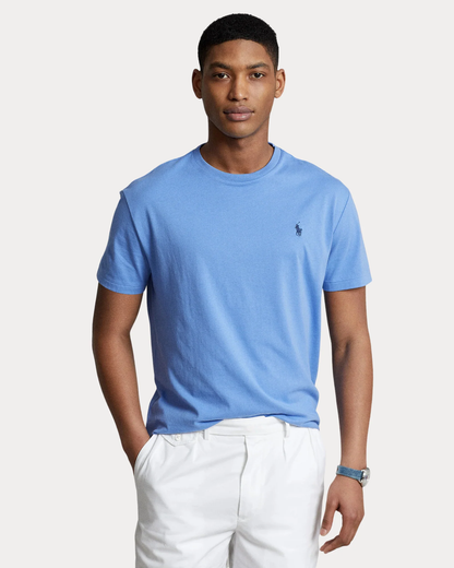 Polera de algodón azul claro