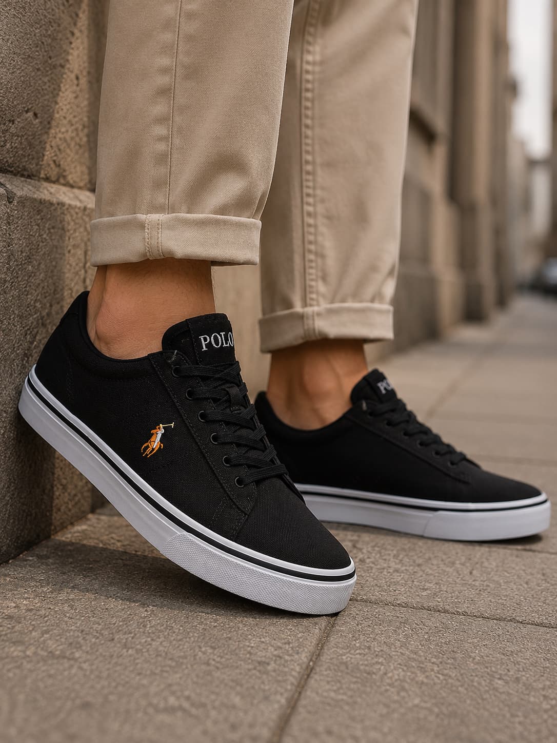 Zapatillas de lona negras