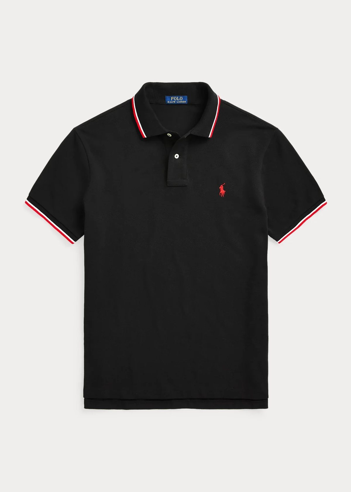 Polo de piqué premium negro