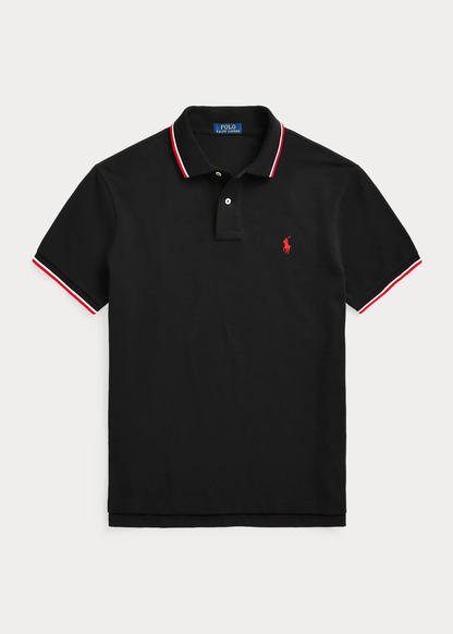 Polo de piqué premium negro