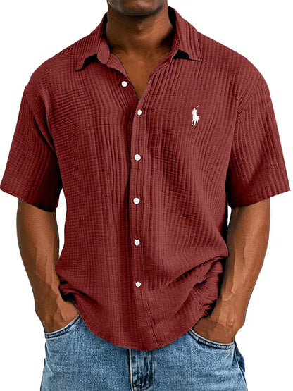 Camisa Oxford manga corta