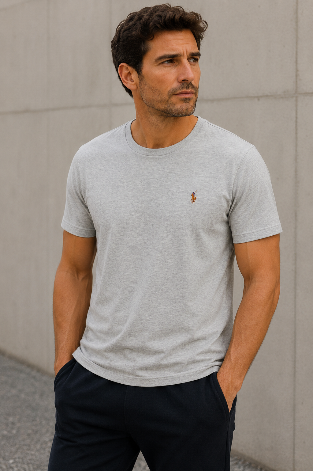 Polera suave gris