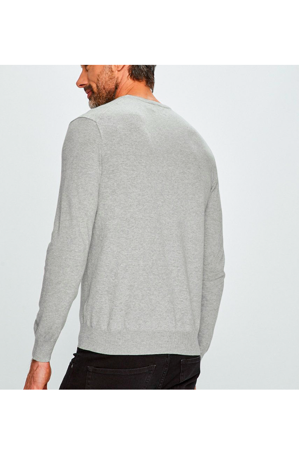 Suéter de algodón premium gris