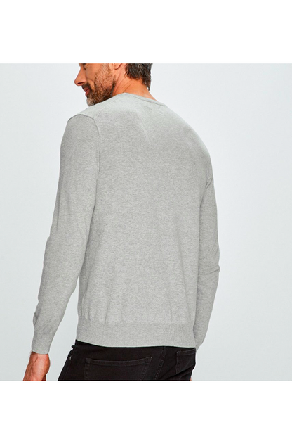Suéter de algodón premium gris
