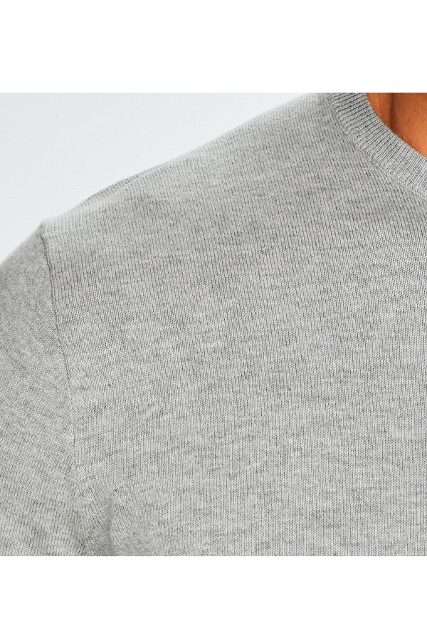 Suéter de algodón premium gris