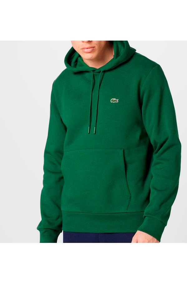 Polerón con capucha de algodón orgánico verde