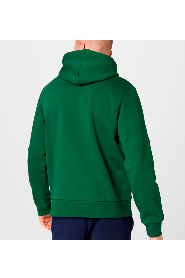 Polerón con capucha de algodón orgánico verde