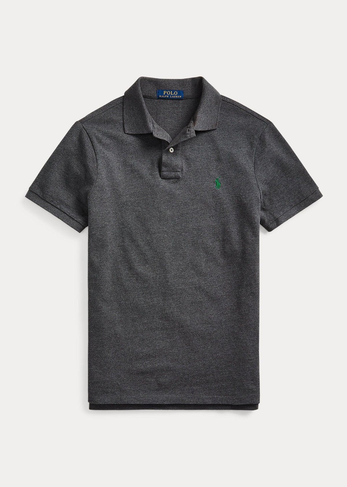 Polo de piqué gris oscuro