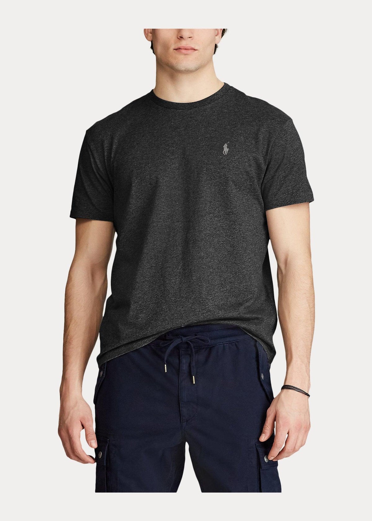 Polera de algodón gris grafito