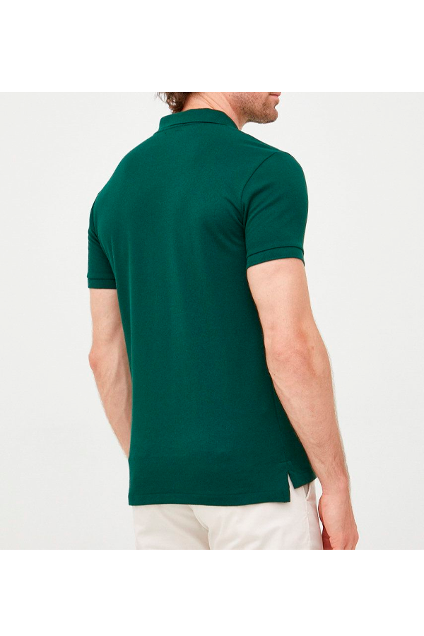 Polo corte slim verde oscuro