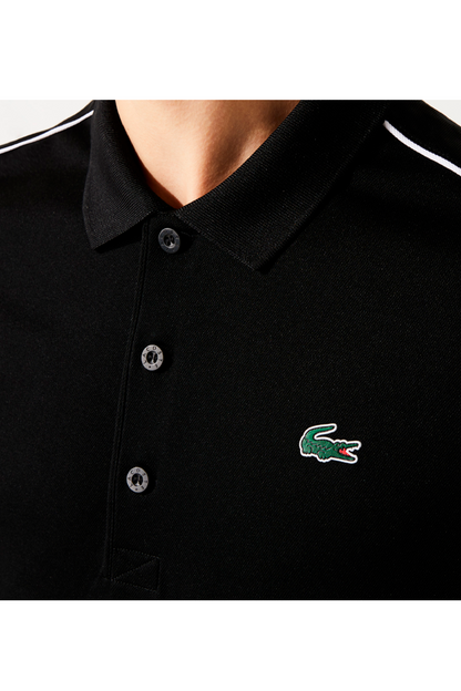 Polo de piqué deportivo negro