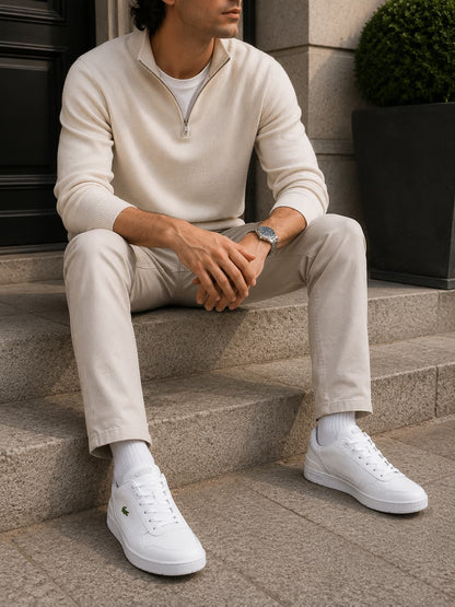 Zapatillas de cuero blancas