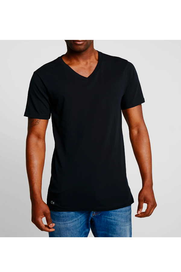 Poleras cuello en V pack de 3 negras