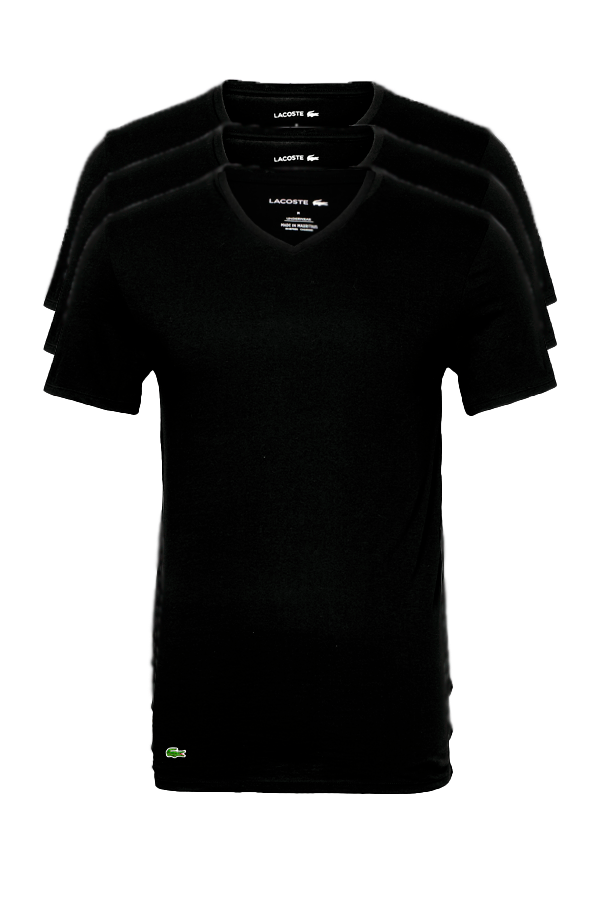 Poleras cuello en V pack de 3 negras