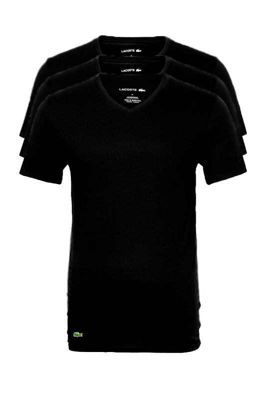 Poleras cuello en V pack de 3 negras