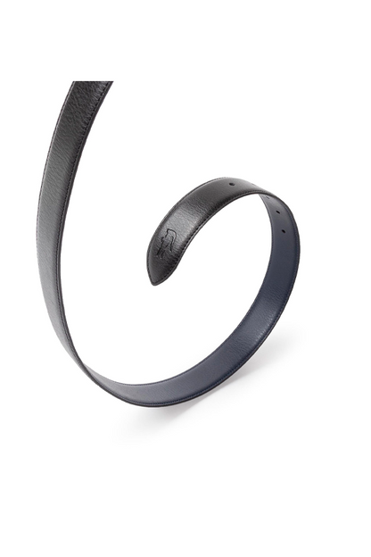 Cinturón de cuero reversible negro