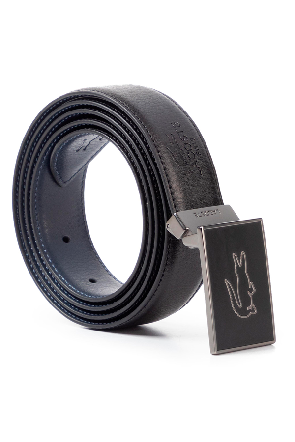 Cinturón de cuero reversible negro