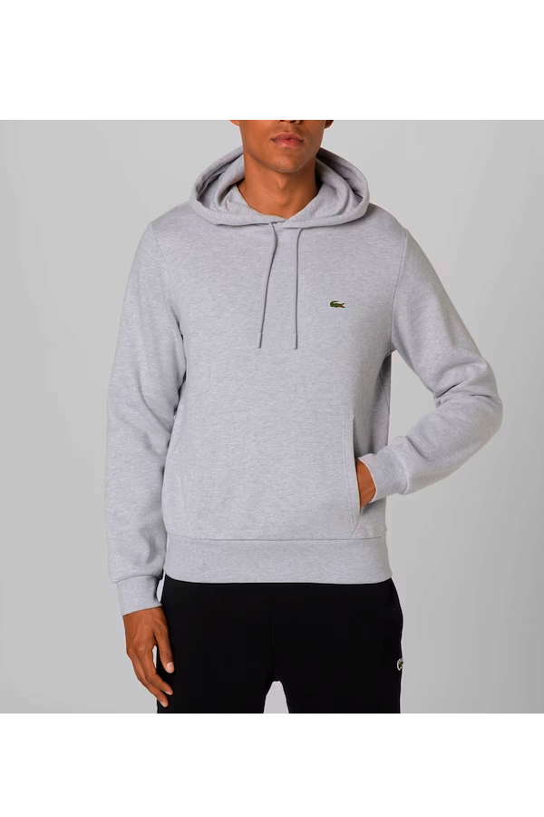 Polerón con capucha de algodón orgánico gris