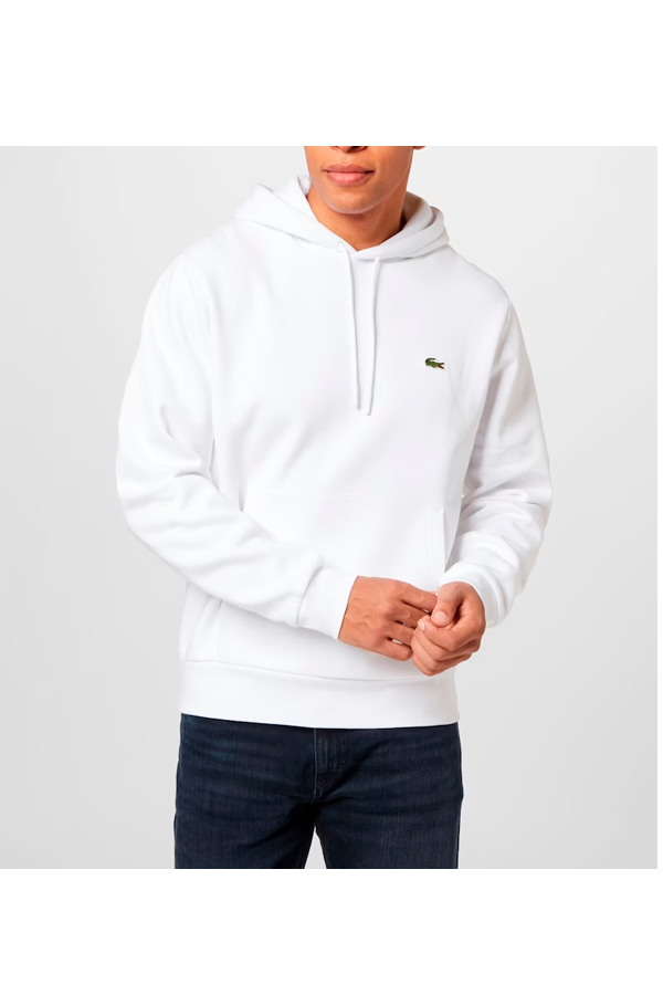 Polerón con capucha de algodón orgánico blanco