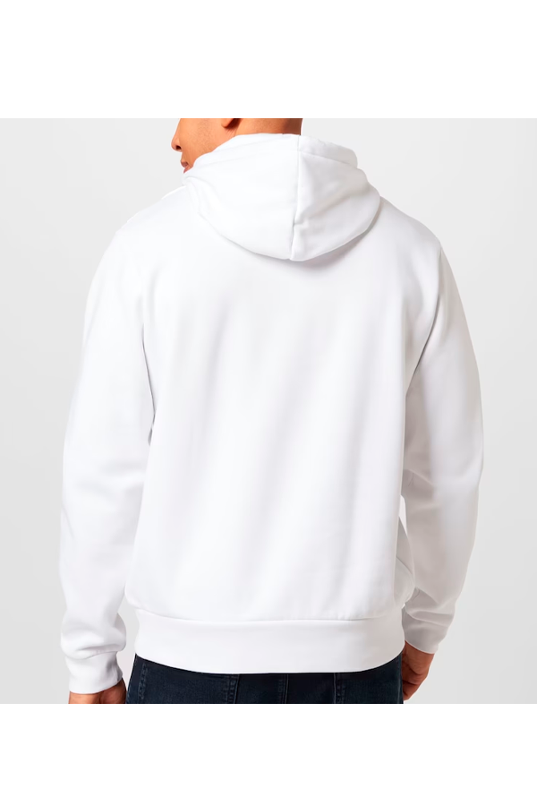 Polerón con capucha de algodón orgánico blanco