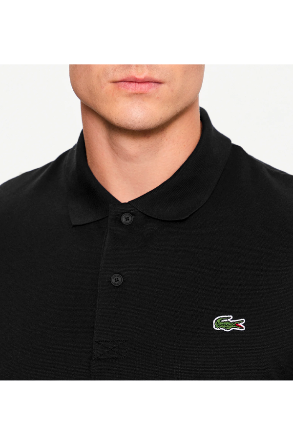 Polo de algodón negro