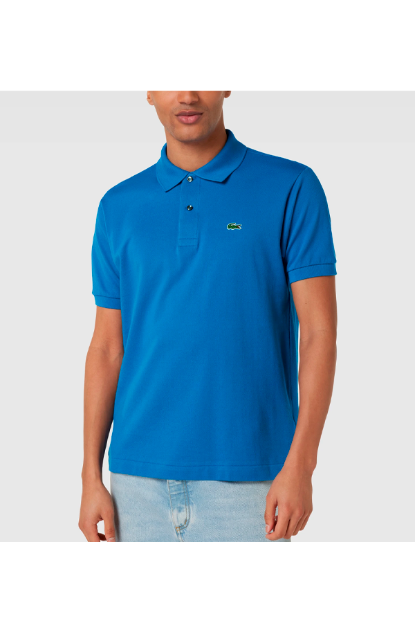 Polo de piqué clásico azul pálido