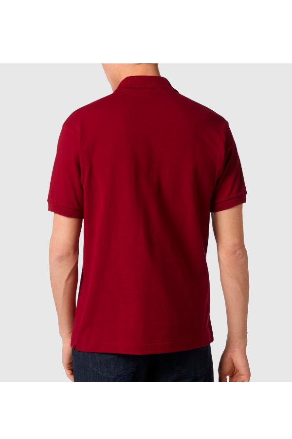 Polo de piqué clásico burdeo