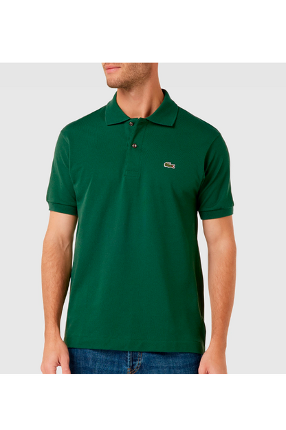 Polo de piqué clásico verde oscuro