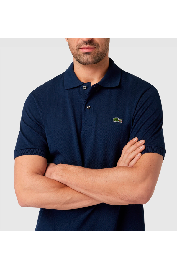 Polo de piqué clásico azul marino
