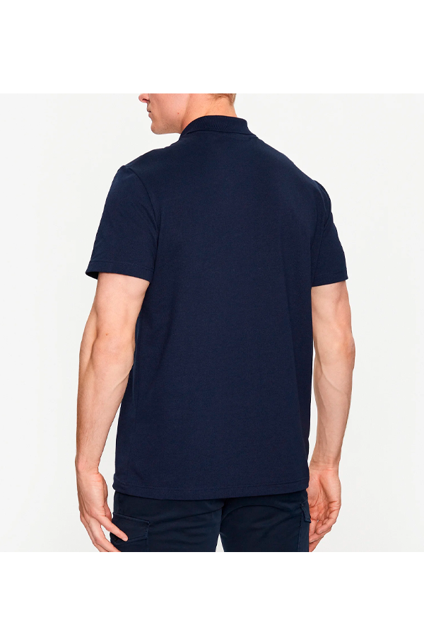 Polo de algodón azul marino