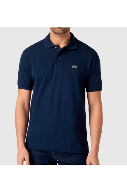 Polo de piqué clásico azul marino
