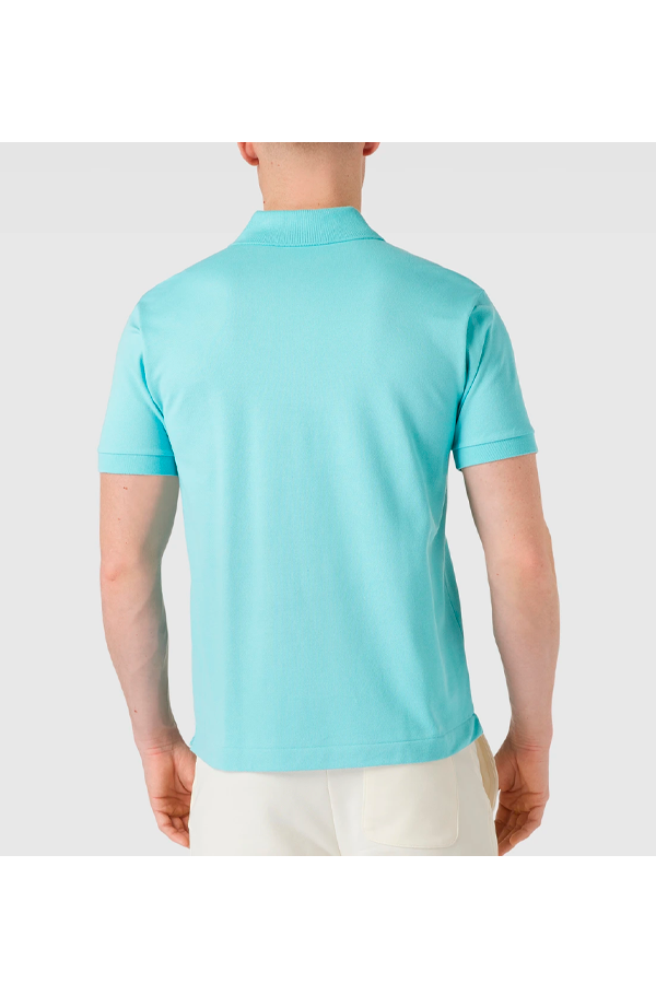 Polo de piqué clásico turquesa