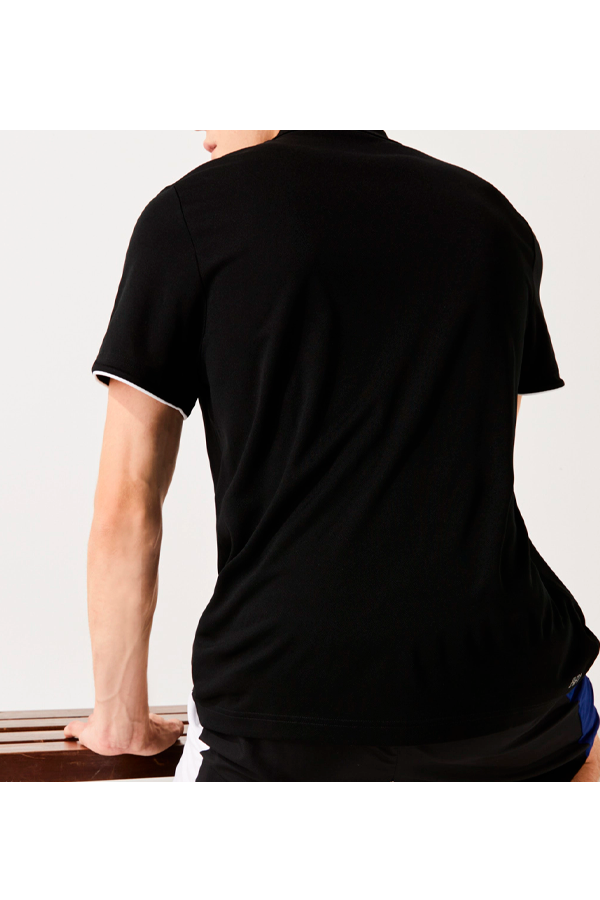Polo de piqué deportivo negro