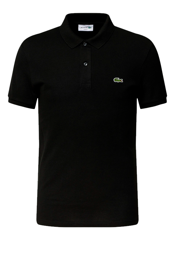 Polo de piqué corte slim negro