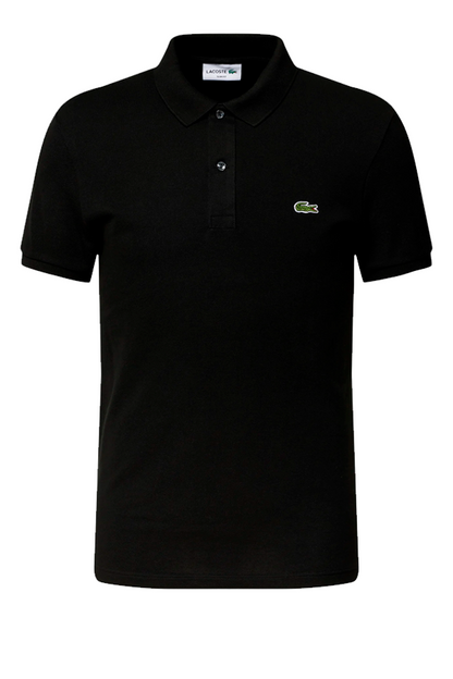 Polo de piqué corte slim negro