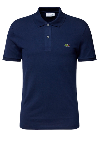 Polo de piqué corte slim azul marino