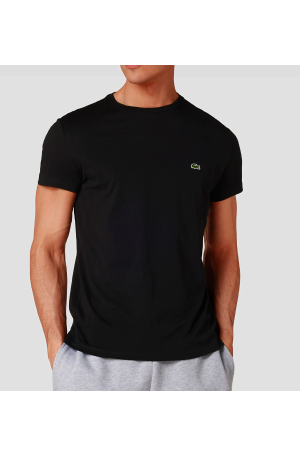 Polera básica de algodón negra