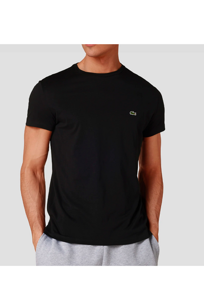 Polera básica de algodón negra