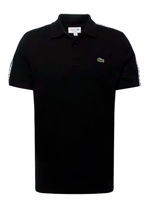 Polo deportivo con franja negro