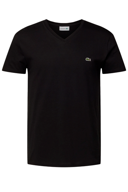 Polera cuello en V negra